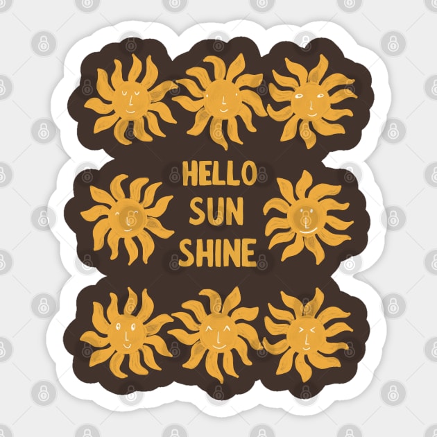 Hello Sunshine Sticker by Guncha Kumar